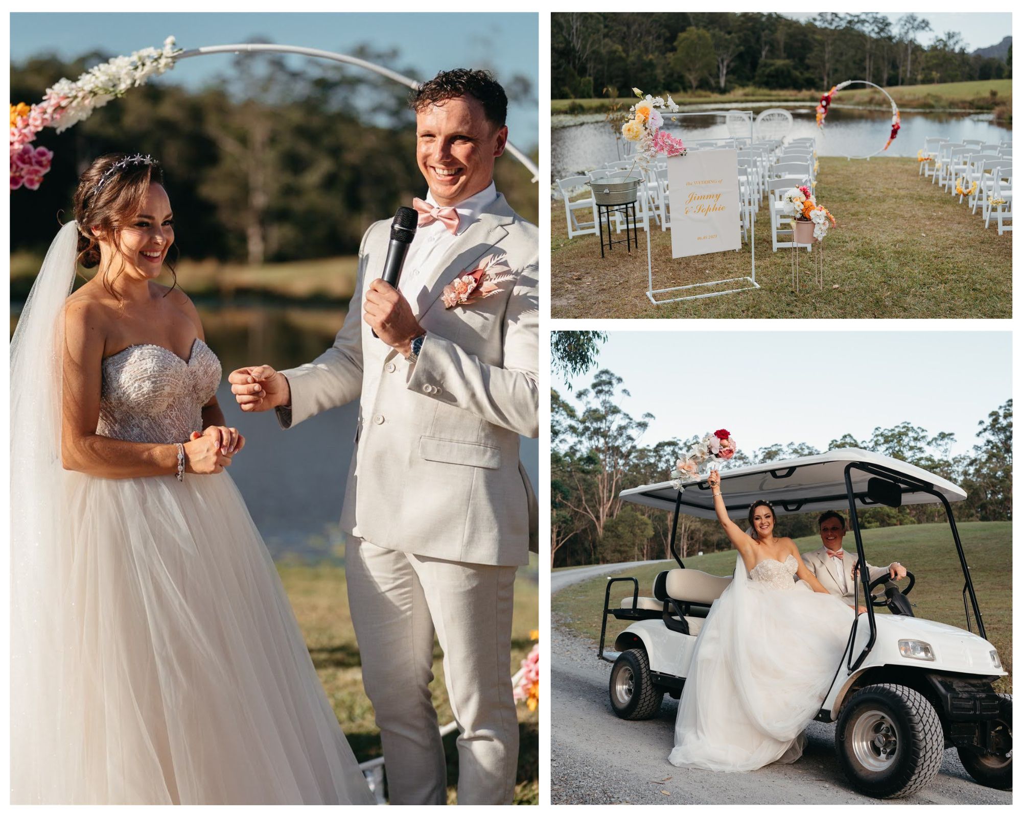 Beautiful tipi wedding bright spring florals